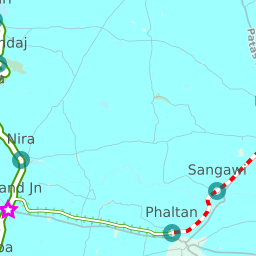 Distance From Pune To Phaltan Shortest Rail Distance: Pune To Phaltan 18 Stations. 118.12 Km. - Railway  Enquiry