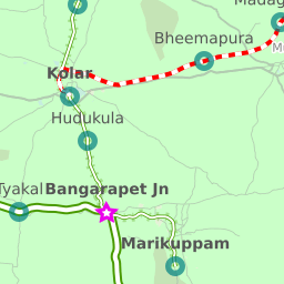 Bangalore To Chintamani Route Map Shortest Rail Distance: Chintamani To Bangalore 18 Stations. 101.57 Km. -  Railway Enquiry