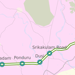 Shortest Rail Distance Srikakulam Road to Nellimarla 9 Stations