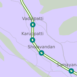 Shortest Rail Distance Madurai to Kodaikanal Road 8 Stations