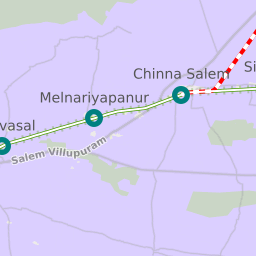 Salem To Attur Route Map Shortest Rail Distance: Chinna Salem To Attur 4 Stations. 31.72 Km. -  Railway Enquiry