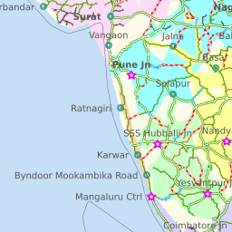 southern railway train route map Indian Railways Map Railway Enquiry southern railway train route map
