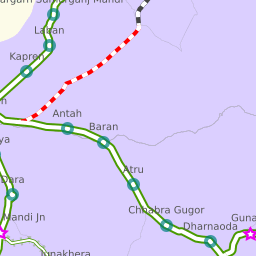 Ahmedabad To Ratlam Road Map Shortest Rail Distance: Ratlam To Kota 37 Stations. 266.84 Km. - Railway  Enquiry